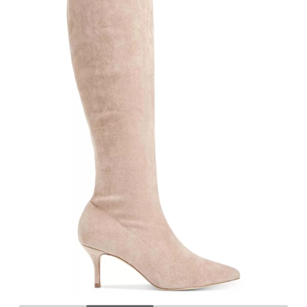 RE-LISTED - Charles David Knee Height Suede Slim Taupe Boots in size 8.5